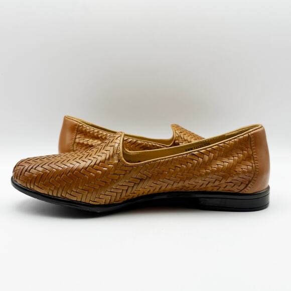 Trotters Womens Liz III Loafers US 8 WW Brown Woven Leather Slip-On NIB - Picture 8 of 13